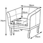 Poltrona Decorativa Noah Couro Conhaque G58 - Gran Belo