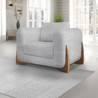 Poltrona Decorativa Nuvina Boucle Cinza - Loja Sheep