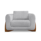 Poltrona Decorativa Nuvina Boucle Cinza - Loja Sheep