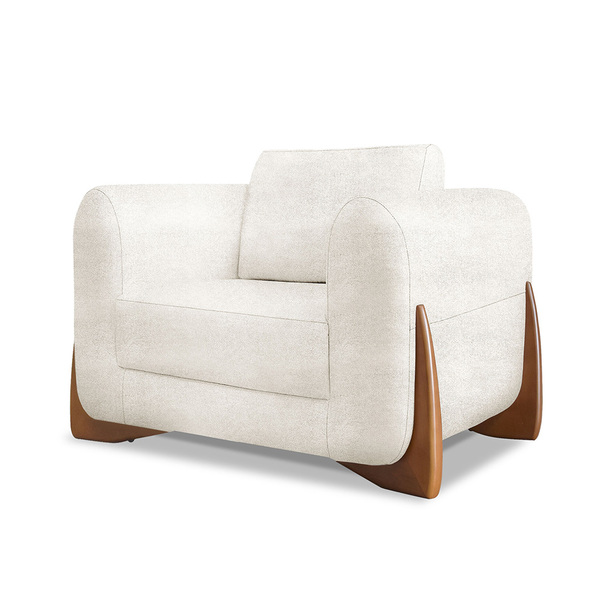 Poltrona Decorativa Nuvina Boucle Cru - Loja Sheep