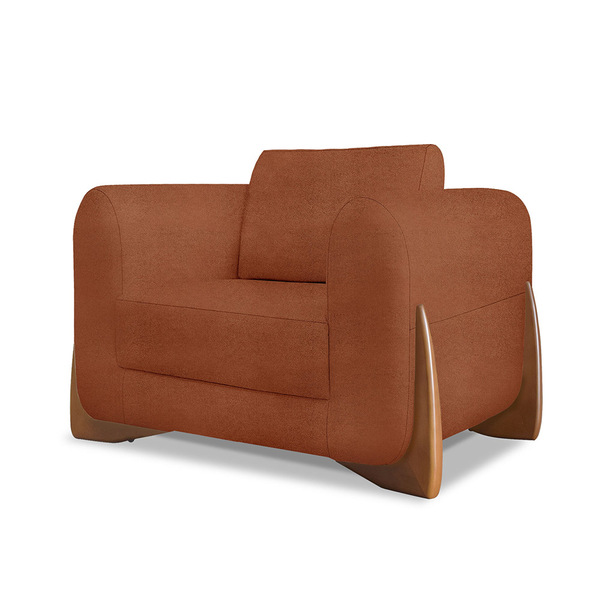 Poltrona Decorativa Nuvina Boucle Terracota - Loja Sheep