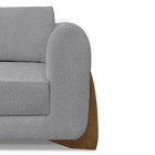 Poltrona Decorativa Nuvina Linho Cinza - Loja Sheep