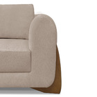 Poltrona Decorativa Nuvina Linho Rústico Areia - Loja Sheep