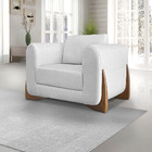 Poltrona Decorativa Nuvina Linho Rústico Grigio - Loja Sheep