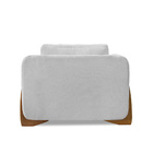 Poltrona Decorativa Nuvina Linho Rústico Grigio - Loja Sheep