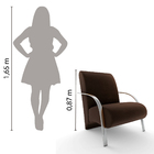 Poltrona Decorativa Olinda Para Sala Recepção Com Braços Alum