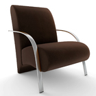 Poltrona Decorativa Olinda Para Sala Recepção Com Braços Alum