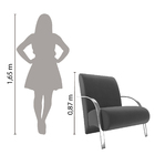 Poltrona Decorativa Olinda Para Sala Recepção Com Braços Alum