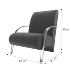 Poltrona Decorativa Olinda Para Sala Recepção Com Braços Alum