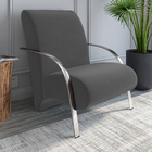 Poltrona Decorativa Olinda Para Sala Recepção Com Braços Alum