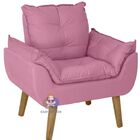 Poltrona Decorativa Opala   Rosê Smf Decor