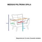 Poltrona Decorativa Opala Azul Marinho Pé Palito Roggi Md