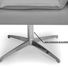 Poltrona Decorativa Opala Base Giratória  Cromada Alumínio  B