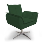 Poltrona Decorativa Opala Base Giratória  Cromada Alumínio  V