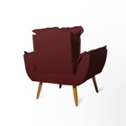 Poltrona Decorativa Opala Bordo Para Sala De Estar Quarto Esc