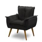 Poltrona Decorativa Opala Luxo  Preta  - Adonai Estofados