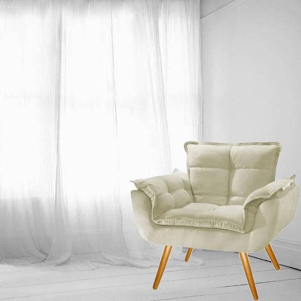 Poltrona Decorativa Opala Nude Bnn Decor