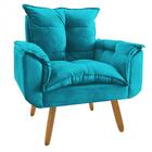 Poltrona Decorativa Opala Plus Azul Turquesa