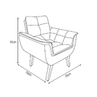 Poltrona Decorativa Opala Plus Para Sala De Estar Quarto Escr