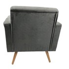 Poltrona Decorativa Opala Plus Pé Palito Cinza Cinza