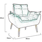 Poltrona Decorativa Opala Premium Corano Marrom