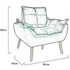 Poltrona Decorativa Opala Premium Suede Marrom