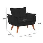 Poltrona Decorativa Opala Preto Bnn Decor