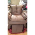 Poltrona Decorativa Opala Sala De Estar Suede Cappucino