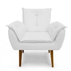 Poltrona Decorativa Opala Suede Branco - Meulardecor