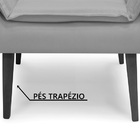 Poltrona Decorativa Opala Suede Branco - Meulardecor