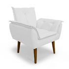 Poltrona Decorativa Opala Suede Branco - Meulardecor