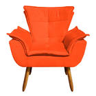 Poltrona Decorativa Opala Suede Laranja - D'Rossi