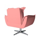 Poltrona Decorativa Opala Suede Rose Base Giratoria Web Shop