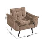 Poltrona Decorativa Opala Veludo Bege Lilly Shop Jm