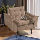 Poltrona Decorativa Opala Veludo Bege Lilly Shop Jm
