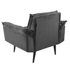 Poltrona Decorativa Opala Veludo Cinza Lilly Shop Jm