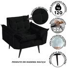 Poltrona Decorativa Opala Veludo Preto Lilly Shop Jm