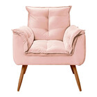 Poltrona Decorativa Opala Veludo Rose - Speciale Home