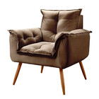 Poltrona Decorativa Opala Veludo Star Confort