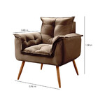 Poltrona Decorativa Opala Veludo Star Confort