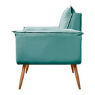 Poltrona Decorativa Opala Veludo Turquesa Ciano - Speciale Ho