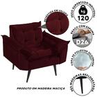 Poltrona Decorativa Opala Veludo Vinho Lilly Shop Jm