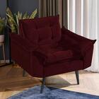 Poltrona Decorativa Opala Veludo Vinho Lilly Shop Jm