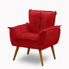 Poltrona Decorativa Opala Vermelho