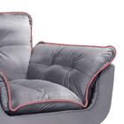 Poltrona Decorativa Opalla Base Giratória Tecido Suede Com De