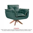 Poltrona Decorativa Opalla Base Giratória Tecido Suede Com De