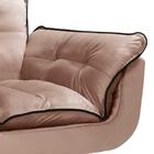 Poltrona Decorativa Opalla Base Giratória Tecido Suede Com De