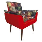 Poltrona Decorativa Opalla Composê Estampa Triangulo Suede Ve