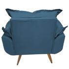 Poltrona Decorativa Opalla Kit Com 2 Suede Azul Marinho - Fde