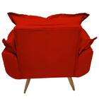 Poltrona Decorativa Opalla Kit Com 2 Suede Bordô - Fdecor